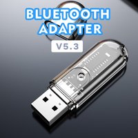 USB Bluetooth Compatible Receiver BT5.3 USB Stable Receiver Connector Portable Lightweight Noise Free Car Speaker For Computer