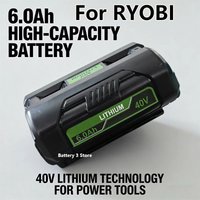 for Ryobi 6.0Ah 40V Li-Ion Rechargeable Battery 40V Cordless Power Tools Battery OP4040 OP40501 OP4050 OP4060A RY40502 RY40200