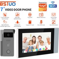 Kit de Système d'Interphone Vidéo IP Compatible Tuya APP, Sonnette Vidéo 1080P 2 Fils, Panneau d'Appel Étanche, Caméra IR, Visiophone