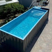 Shipping Container Pool Inground Pool Container Prefab Above Ground Swimming Pool with Wood Finish