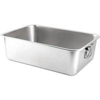Cat Litter Box Metal Kitten Litter Pan Sturdy Smooth Edge Rounded Corners