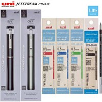 UNI Jetstream Prime Metal 3-Color Ballpoint Pen,0.5Silent Rotating Mechanism,Light-Feel Low Viscosity Ink Executive Business Pen