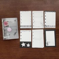 Scrapbook M5 Binder Pages Music Theme Inner Page Card Binder Notebook Transparent Pages Binder Refill Card Protector Sleeves
