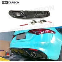 Carbon Fiber Rear Lip Bumper Diffuser Spoiler Exhaust Tips for Alfa Romeo Giulia Standard 2016-2018 Rear Diffuser Body Kits
