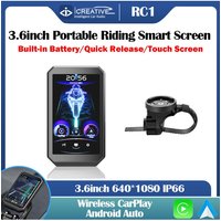 AliExpress Icreative 3.6 Inch Bike & Motorcycle Portable Riding Smart Screen Wireless Carplay Android Auto Map IP66 3000mah Battery Navi GPS Stereo