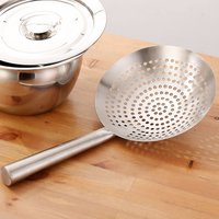Stainless Steel Fine Mesh Strainer Stainless Steel Flour Oil Airfryer Spoon Strainer Oil Skimmer Noodles Dumpling
