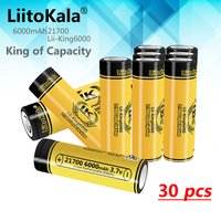 30PCS LiitoKala King6000 21700 5000mah Rechargeable Battery 3.7V discharge High Power batteries For High-power Appliances image 4