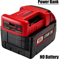 NEW Power Bank Charger For Milwaukee 18V Lithium Battery With USB With Type-C for Laptop Mobile Phone Charging(NO Battery)