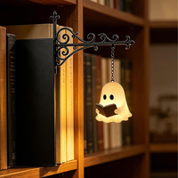 Halloween Retro Bookshelf Lighting Wall Mounted Reading Lamp Metal Gothic LED Night Light for Studious Home Room Ornament image 4