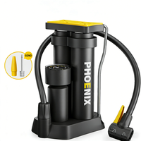 XUNTING Double CylinderMTB High Pressure150 PSI Portable Bike Pump, Manual Air Pump for Tires Lightweight Cycling Accessory