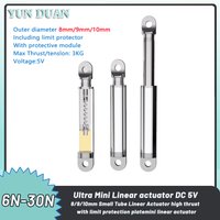 Mini Linear Actuator Retractable Pen Type 8/9/10mm Outer Diameter Metal Electric Push Rod Max Load 3kg For RC Truck Car Boat Toy