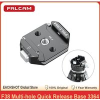 FALCAM F38 Multi-hole Quick Release Base Quick Release System Base with 1/4" and 3/8" Screw Thread for Tripod Monopod Stabilizer