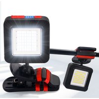 Rechargeable Clip on Work Light Selfie Lamp 3000mA USB-C Work Light 360° Inspection Lamp Portable Emergency Fishing Torch 3Mode