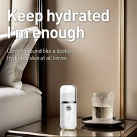 Portable Mini Ultrasonic Humidifier Facial Sprayer Beauty Device Moisturizing Skin Care USB Rechargeable Skincare Tool
