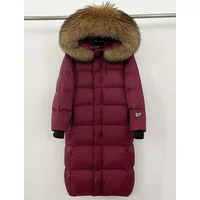 Down Jacket Women Long Puffer Jacket Winter Big Raccoon Fur Collar Thick Warm Hooded Parka Female Waterproof Down Coat Autumn