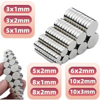 3x1 3x2 5x1 5x2 8x1 8x2 10x2 10x3 Strong Round Magnets for Fridge, DIY, Projects, Science, Office