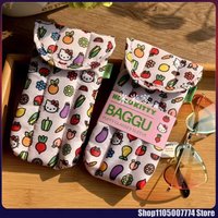 Kawaii Hellokitty Sunglasses Sunglasses Cartoon Cute Storage Bag Cartoon Clip Cotton Glasses Protective Case