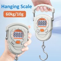 60kg/10g Portable Scale LCD Digital Luggage Suitcase Scale Handled Travel Baggage Bag Fish Weighting Hook Hanging Scales