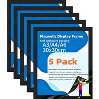 5Pcs A3/A4 Magnet Picture Frames 8x12in Rubber Soft Self Diamond Painting Frames Display Window Advertising Display A6/34x34cm