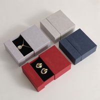 Sliding Two-Piece Jewelry Gift Box Premium Cardboard Storage Case For Necklaces Rings Earrings Bracelets Packaging Box