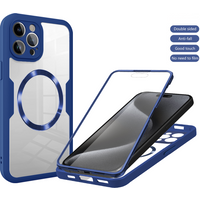 360 Double Sided Full Protection Magnetic Phone Case For iPhone 17 16 15 14 12 13 Pro Max with Screen Protector Clear Cover