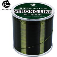 YACUMA 500M Premium Monofilament Fishing Line 0.16mm-0.47mm OliveGreen Strong Nylon Invisible Underwater Fishing Equipment Pesca