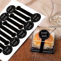 100pcs/10sheets Customized Text Sealing Stickers Personalized Business Logo Name Packaging Labels For Box Seal Cake Baking Decor
