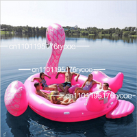 6person Huge Flamingo Pool Float Giant Inflatable Unicorn Swimming Pool Accessories Island Party Floating beach Outdoor Toy