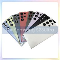 For Samsung Galaxy S23Ultra Back Battery Cover Rear Door Housing Replacement S23 Ultra Cover+Camera Lens Cover Repair Parts