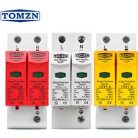 TOMZN AC SPD 2P House Surge Protector Protection Protective Low-voltage Arrester Device 10-20kA 20-40kA 30-60kA 275V 385V 420V