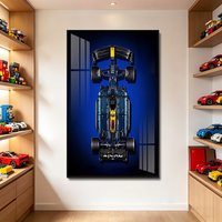 With frame lego Wall Mount Display Photo Frame Suitable for LEGO 42206 RB20 - F1 building block car model Display Wallboard