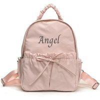 Personalized Name Backpack, Custom Embroidered Ruched Handle Bag Cute Kids and Teen Backpack, School Travel Custom Name Bag Gift