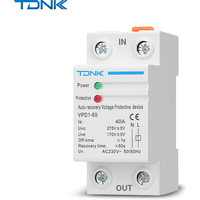 1P N overvoltage and undervoltage self-recovery protection device relay AC220V40A60A