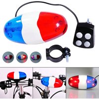 AliExpress NONE Bicycle Bell 6 LED 4 Tone Bicycle Horn LED Warning Bike Police Light Electric Horn Siren Kid Children Bike Scooter Cycling Lamp