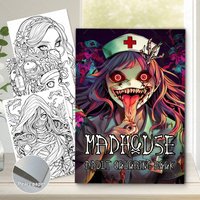 Horror Atmosphere: Picture Book For Adults And Teens. A4 Size Stress Reduction Relaxation Coloring Book Horror Beauties