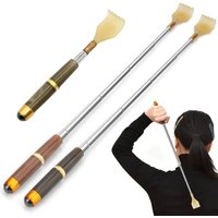 Extendable Magnetic Ball Hackle Back Scratcher With Magnet Telescopic Scratching Backscratcher Massager Back Scraper