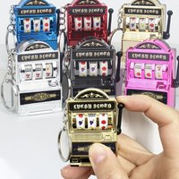 Plastic Slot Machine Keychain, Creative Phone Charm, Fashion Bag Pendant, Unique Decor Accessory for Game Lovers Daily Use