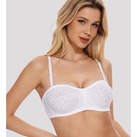 Wingslove Women's Strapless multifunction bra Lightly Padded Invisible Bras Sticky Multiway convertible BCDDD cups Underwear