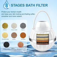 PP Material Portable Plastic Bathtub Water Filter Splash-proof Design Efficient Filter Water Softener Hanging Design