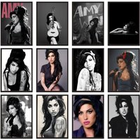 Jazz Soul Diva Amy Winehouse Poster For Office Bedroom Coffee Home Decor Durable Waterproof Aesthetic Stickers Wall Art HD