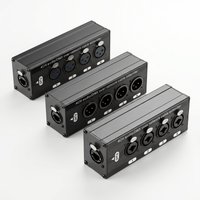 RJ45 4 Channel 3Pin XLR/DMX Audio Extender DMX512 Network Signal gilding Extender For Live Stage, Audio Recording Studio