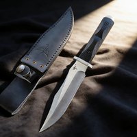 Ręcznie kuta klinga ze stali damasceńskiej, nóż ze stałym ostrzem, narzędzie do biwakowania i survivalu.