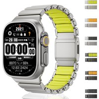 Stainless Steel Strap for Apple Watch Ultra 49mm Sports Magnetic Band for Iwatch 11 10 9 8 7 Se 46 45 44mm Bracelet Accessories
