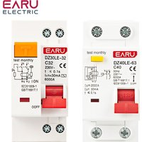 DZ30L DZ40LE EPNL DPNL 1P+N 6-63A 230V Residual Current Circuit Breaker With Over And Short Current Leakage Protection RCBO MCB