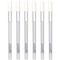 6Pcs White Fine Point Oil-Based Paint Markers Permanent for Glass Metal Wood Plastic Stone Fabric Canvas Arts Crafts