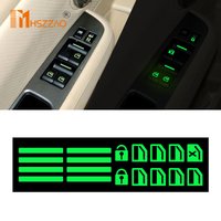 Luminous Car Door Window Lift Button Sticker For Nissan Note Micra K12 Qashqai J10 J11 Juke Teana Leaf Kicks Terrano X-Trail