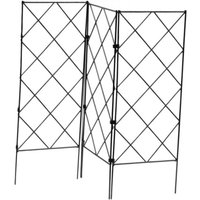 Indoor Outdoor Metal Garden Plant Trellis Flower Support Rack Versatile Folding Fence for Peony Clematis Grapes
