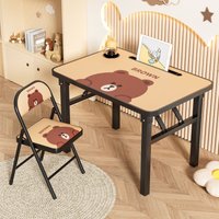 Desk simple household writing table children's homework desk chair set folding simple study table