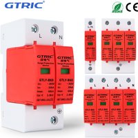 GTRIC House Lightning Surge Protector AC SPD 1P 2P 3P 4P 40KA 60KA 220V 385V AC Protective Low-voltage Arrester Device