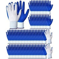 20PCS Nitrile Coated Safety Work Gloves Non-Slip Seamless Knit Working Gloves Durable Men Mechanic Industrial Warehouse Gloves